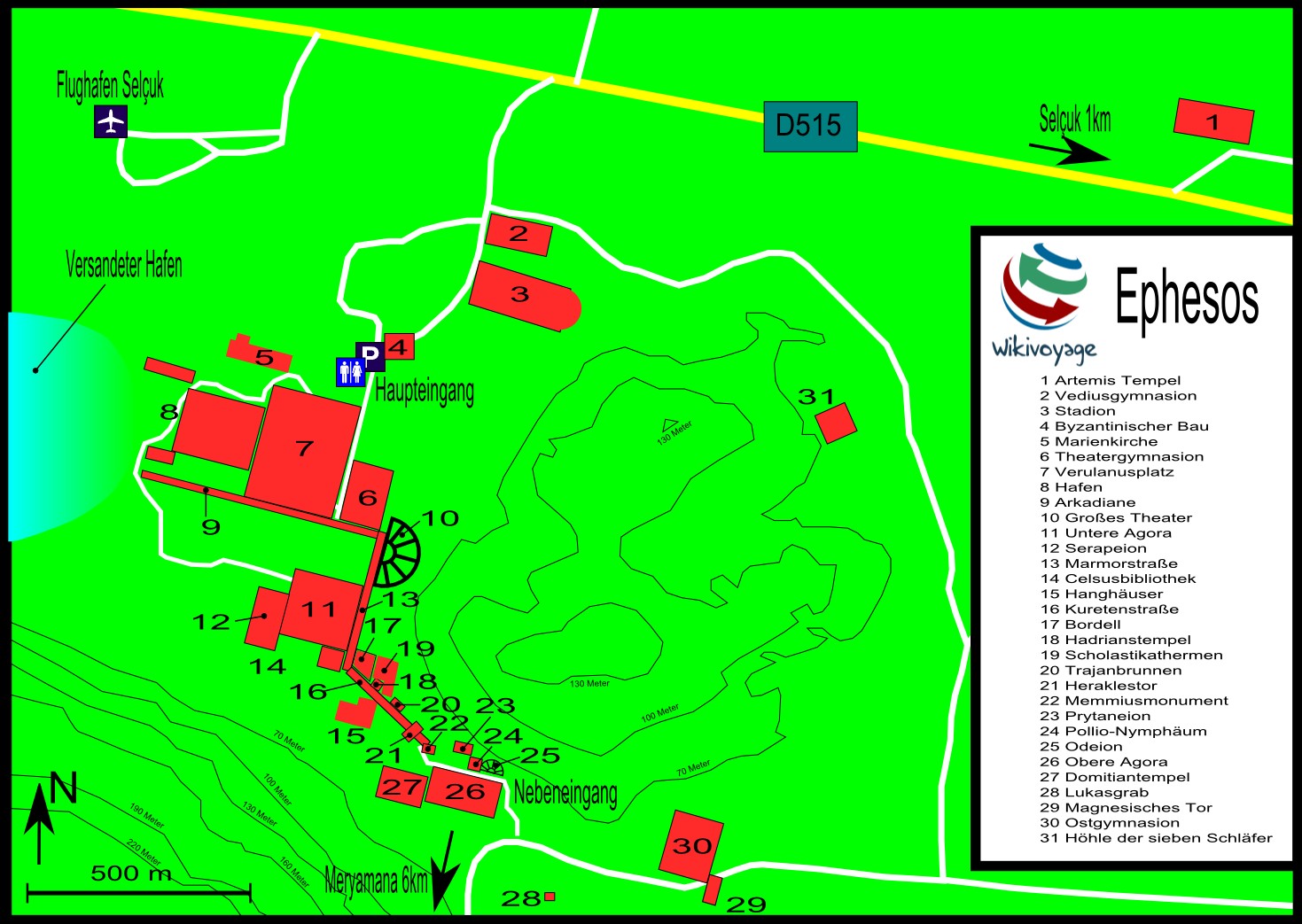 Ephesus Turkey Map